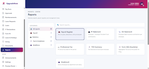 Statutory & Bank-Ready Reports