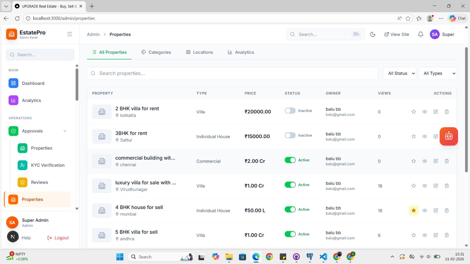Listings Management